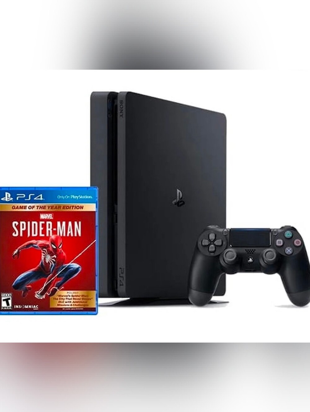 Sony PlayStation 4 Slim Black Console with Controller